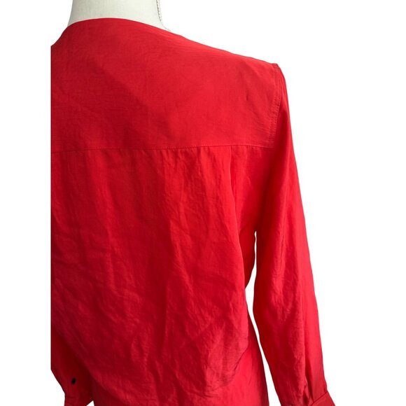 RAG & BONE Red Kimono Detail Long Sleeve Top Size XS - Picture 3 of 9